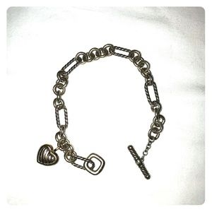David Yurman silver and gold heart bracelet